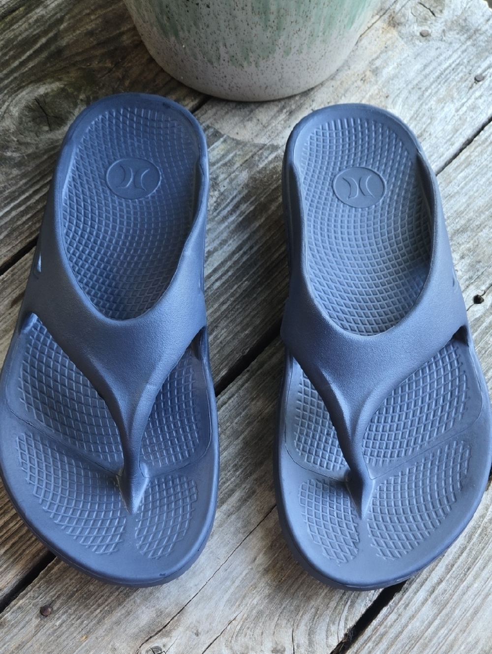Hurley Injection Navy Blue Flip Flop Size 11